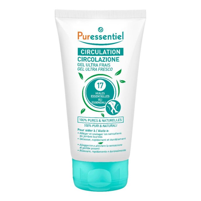 Puressentiel Circolazione Gel Ultra Fresco 125ml, Sollievo per Gambe Pesanti