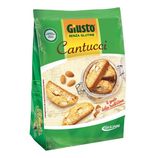 Giusto Cantucci Senza Glutine 200g - Biscotti Italiani con Mandorle
