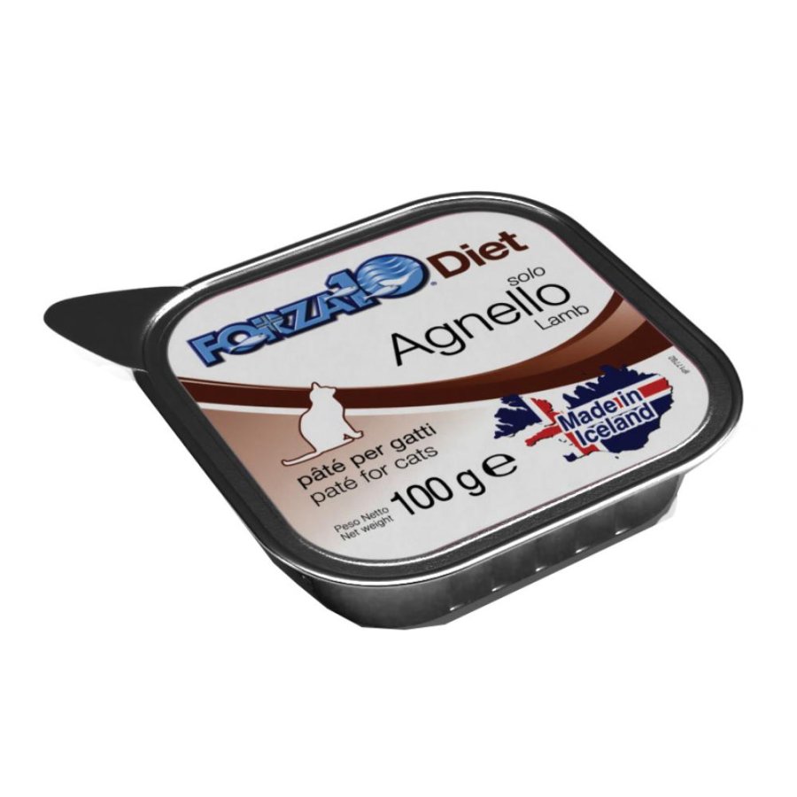 FORZA10 GATTO DIET PATE' SOLO AGNELLO 100GR (vaschetta) FORZA10 GATTO DIET PATE' SOLO AGNELLO 100GR (vaschetta)
