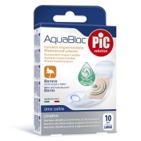 CEROTTO PIC AQUABLOC 25X72MM ANTIBATTERICO 10 PEZZI CEROTTO PIC AQUABLOC 25X72MM ANTIBATTERICO 10 PEZZI
