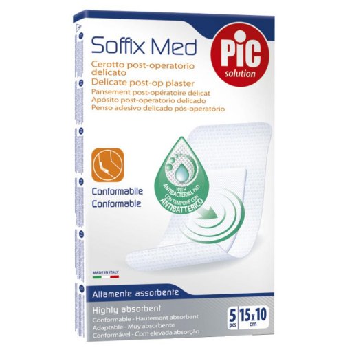 Pic Soffix Med Cerotto Post Operatorio Delicato 10x15cm 5 Pezzi