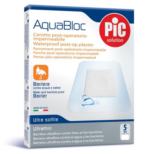 CEROTTO PIC AQUABLOC 10X12 STERILE ANTIBATTERICO 5 PEZZI