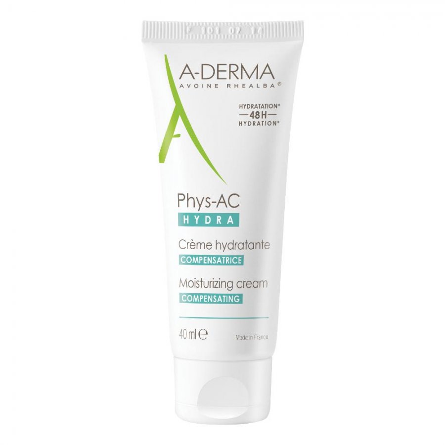 A-DERMA Phys-ac Hydra Crema 40ml - Crema Idratante per Pelle Sensibile e Problematica
