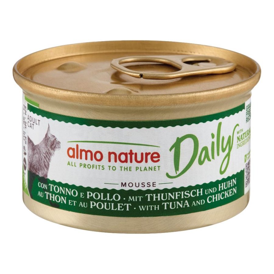 ALMO NATURE GATTO DAILY GRAIN FREE MOUSSE ADULT TONNO POLLO 85GR (lattina)