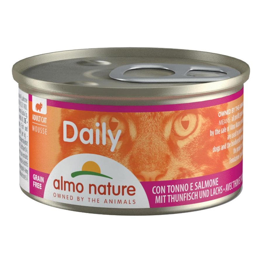 ALMO NATURE GATTO DAILY GRAIN FREE MOUSSE ADULT TONNO SALMONE 85GR (lattina)