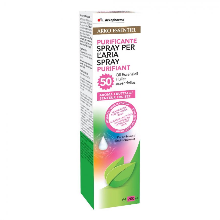 Arko Essential Spray Purificante Aria 50 Oli Essenziali 200ml - Spray per Purificare l'Aria