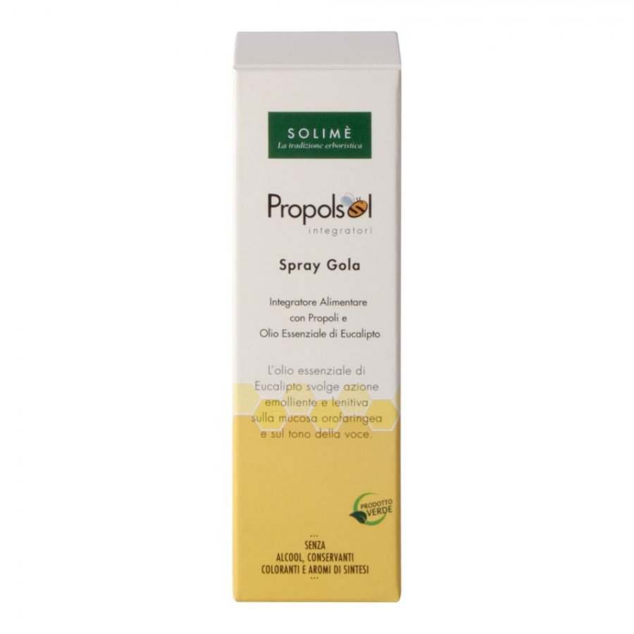 Propolsol Spray Gola 50ml - Integratore Alimentare con Propoli ed Olio Essenziale di Eucalipto