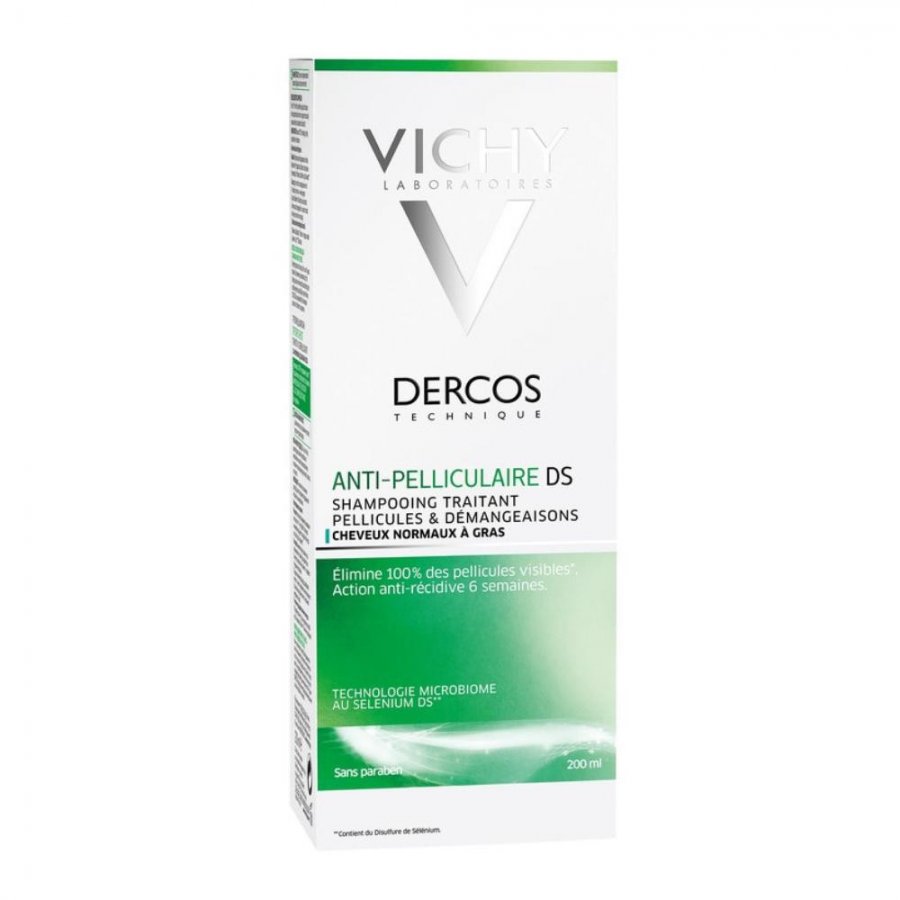 Vichy Dercos Shampoo Antiforfora Capelli Grassi 200ml - Trattamento efficace per una chioma senza forfora e capelli meno grassi