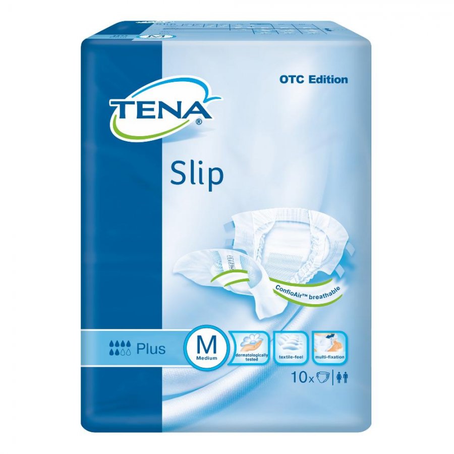Tena - Slip Plus Pannoloni M Confezione 10 Pezzi 
