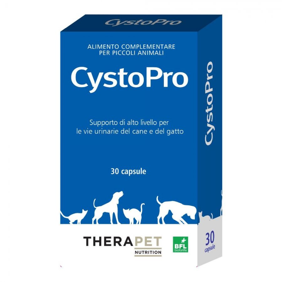 Cystopro Therapet - Integratore per Infezioni Urinarie nel Cane - 30 Capsule