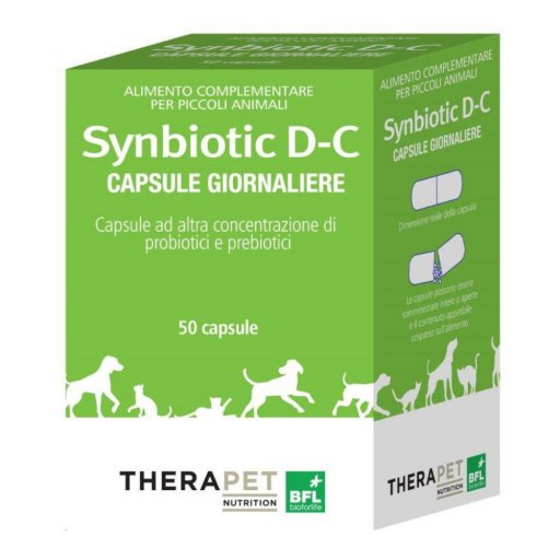 Synbiotic D-C Integratore per Disturbi Intestinali nel Cane e Gatto 50 Capsule - Supporto Digestivo Efficace