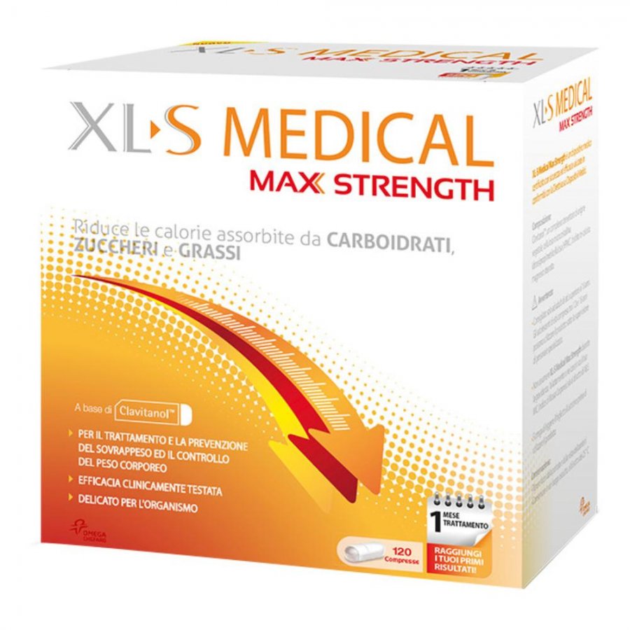 XL-S Medical Max Strength 120 Compresse - Integratore Dimagrante ad Alta Potenza