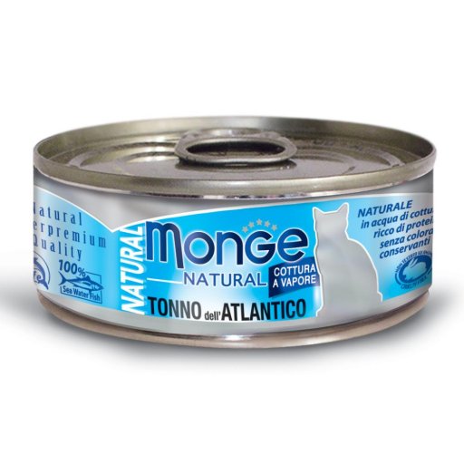 Monge Natural Pezzetti di Tonno Cibo Umido Per Gatti Adulti 80g