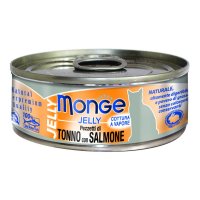 Monge Cat Jelly Tonno Bonito Pezzetti Salmone 80g Lattina in Salsa