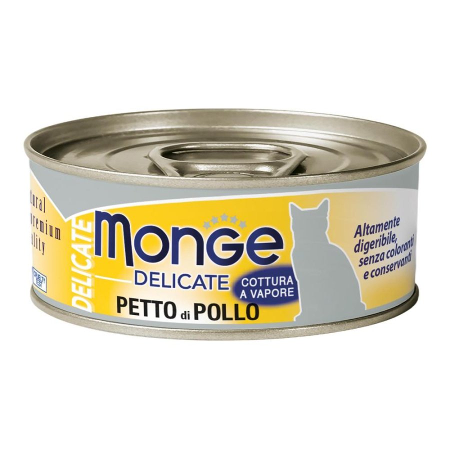 MONGE GATTO DELICATE PETT POLLO 80G