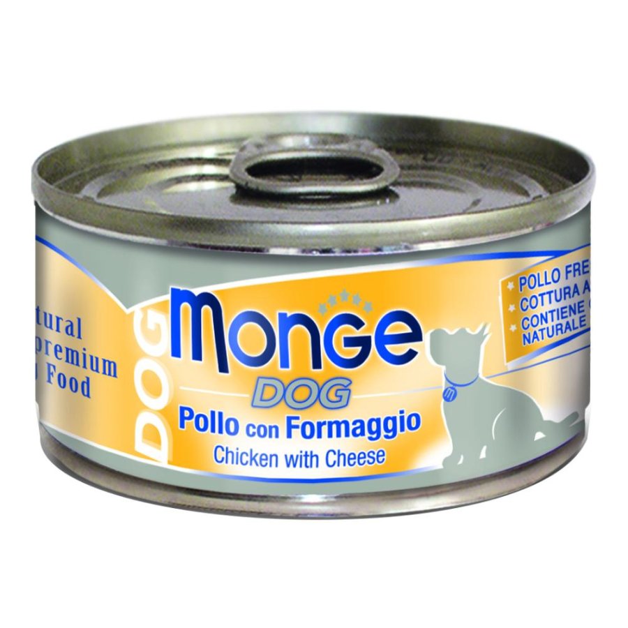 MONGE CANE NATURAL POLLO FORMAGGIO 95GR (lattina)