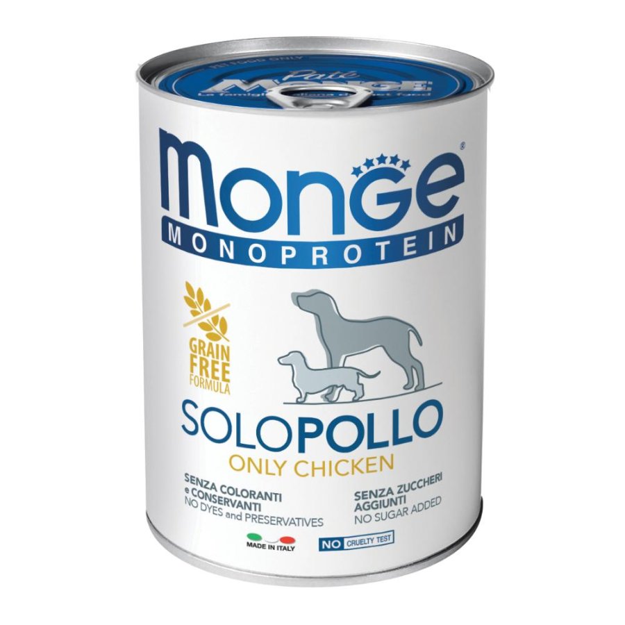MONGE CANE MONOPROTEICO SOLO POLLO 400GR (lattina)