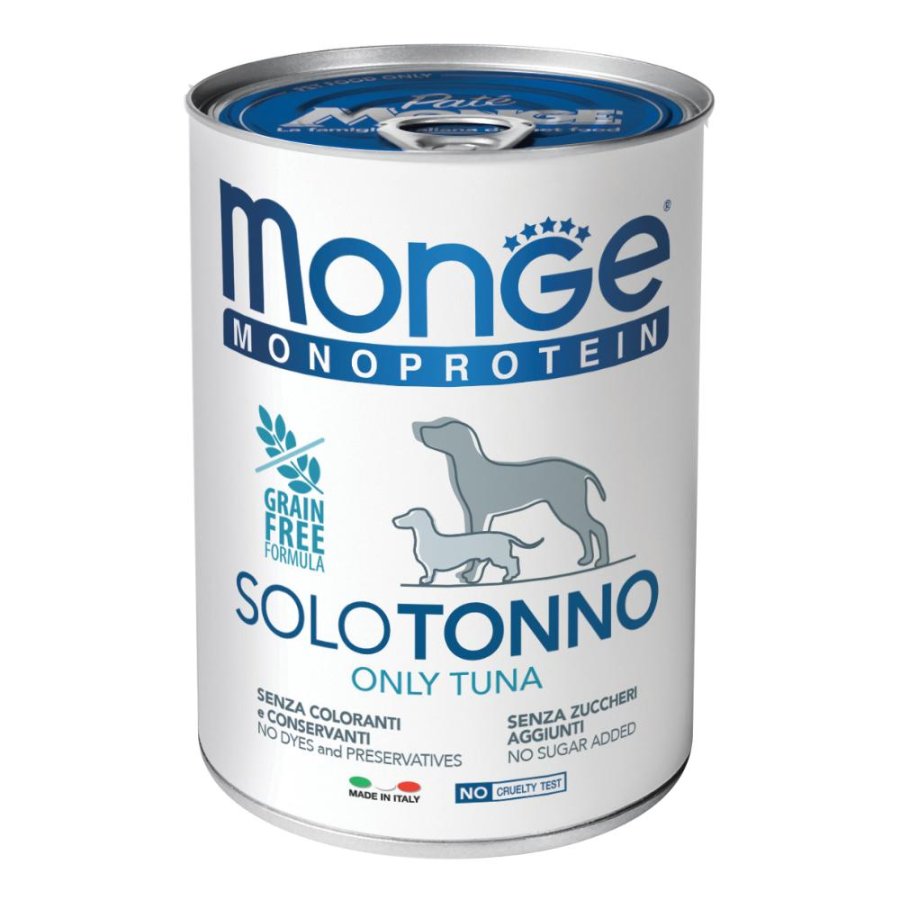 MONGE CANE MONOPROTEICO SOLO TONNO 400GR (lattina)
