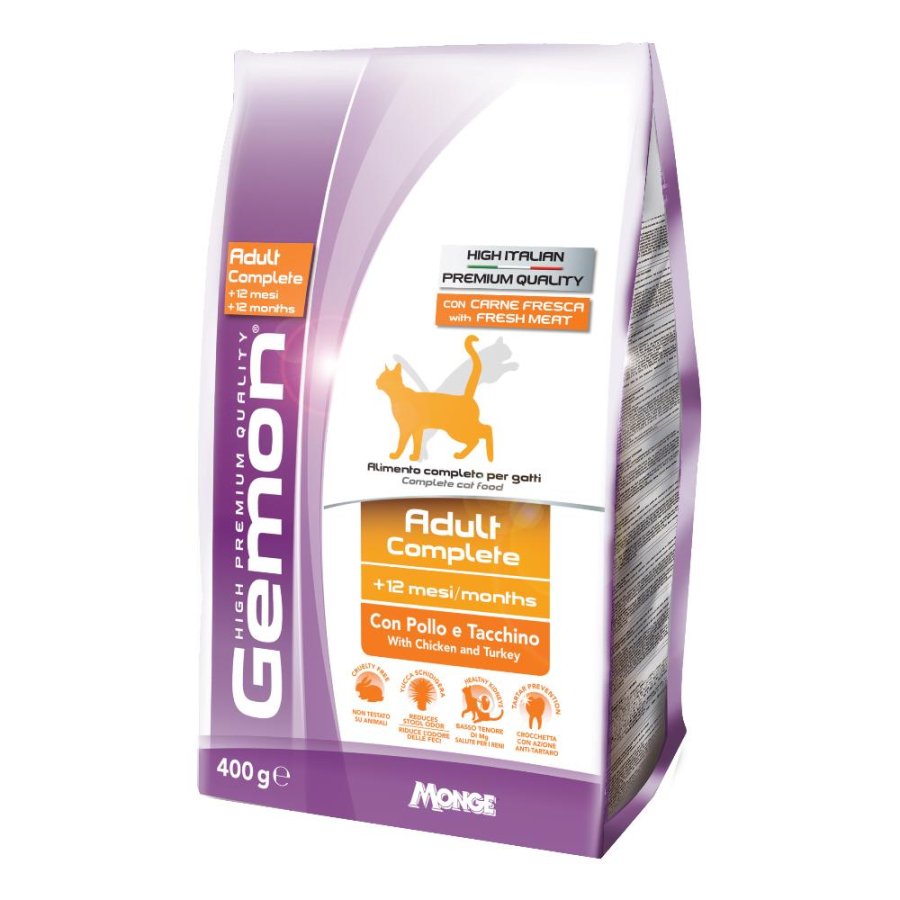 GEMON GATTO COMPLETE ADULT POLLO TACCHINO 400GR