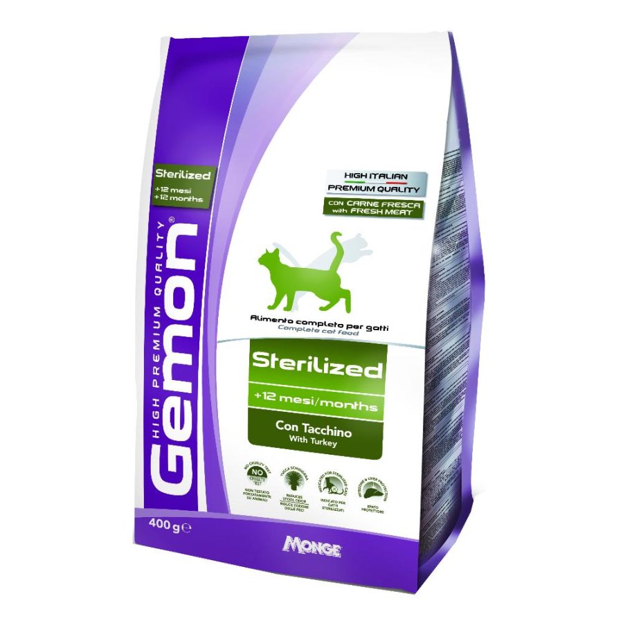 GEMON GATTO STERILIZED TACCHINO 400GR