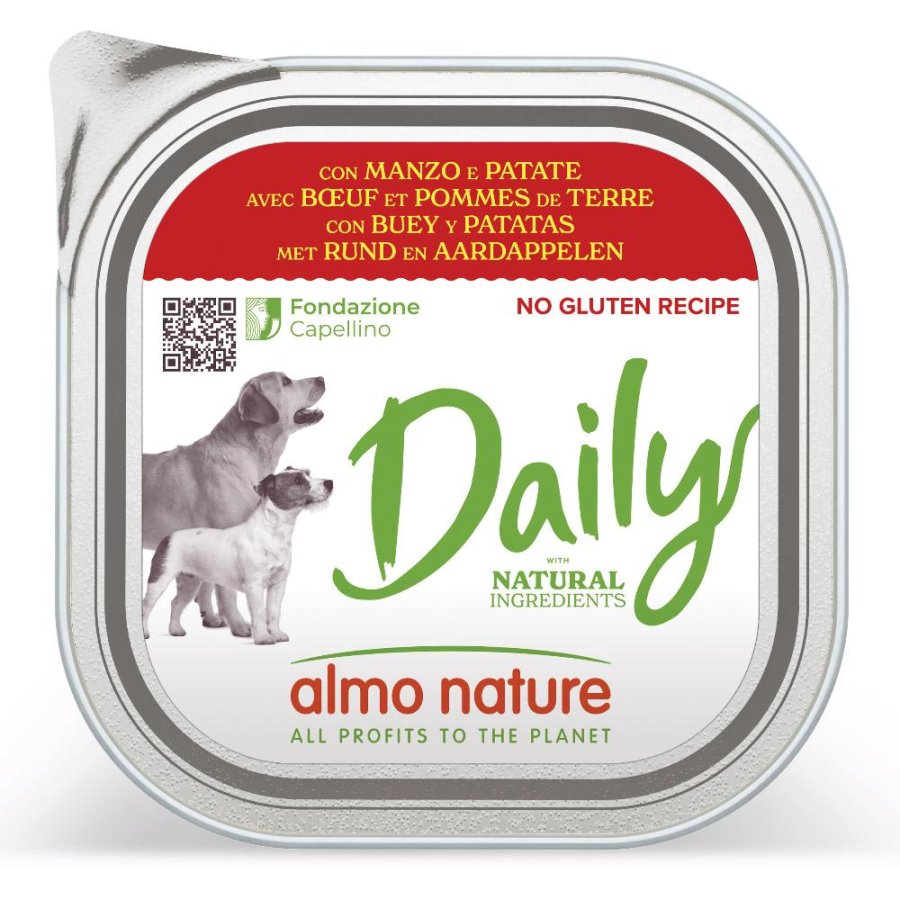 ALMO NATURE CANE DAILY ADULT MANZO PATATE 300GR (vaschetta)