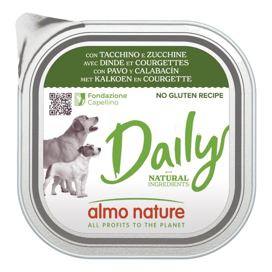 ALMO NATURE CANE DAILY ADULT TACCHINO ZUCCHINE 300GR (vaschetta)