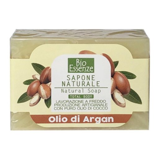 Sapone Argan Bioessenze 100g - Sapone Naturale all'Olio di Argan per Viso e Corpo