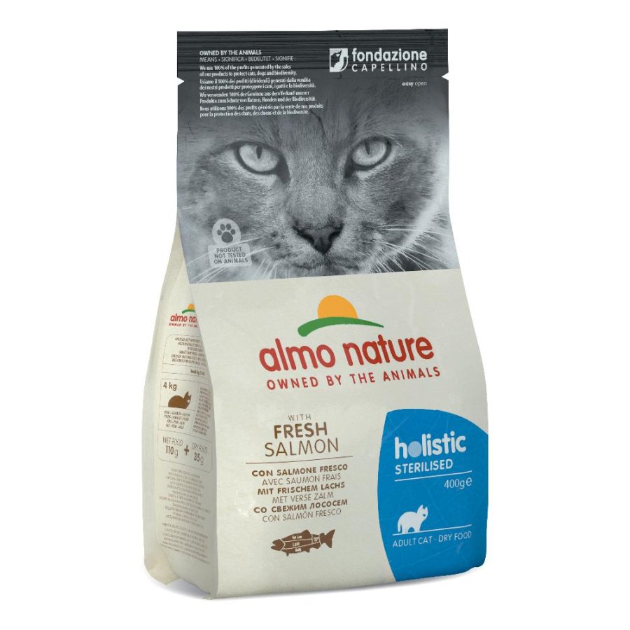 ALMO NATURE GATTO HOLISTIC STERILISED ADULT SALMONE 400GR