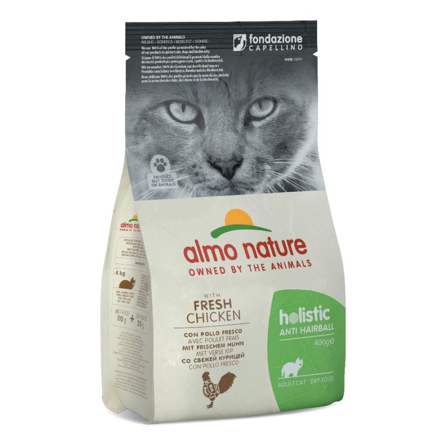 ALMO NATURE GATTO HOLISTIC ANTI HAIRBALL ADULT POLLO 400GR