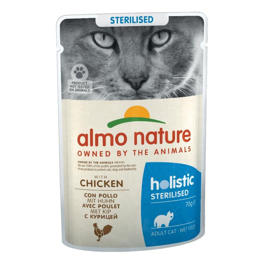 ALMO NATURE GATTO HOLISTIC STERILISED ADULT POLLO 70GR (bustina)