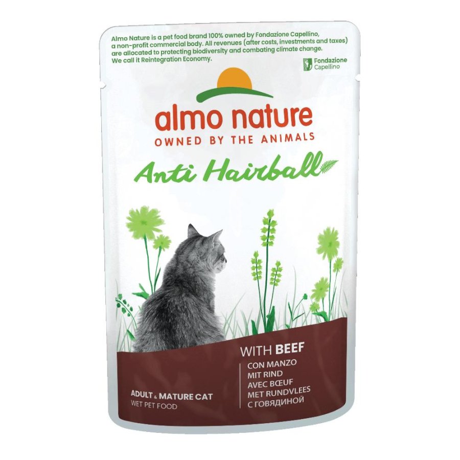 ALMO NATURE GATTO ANTI HAIRBALL MANZO 70GR (bustina)