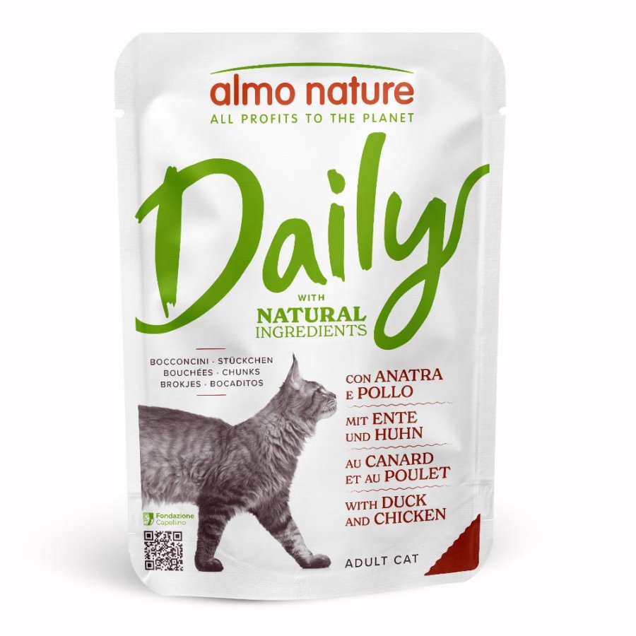 ALMO NATURE GATTO DAILY ADULT BOCCONCINI POLLO ANATRA 70GR (bustina)