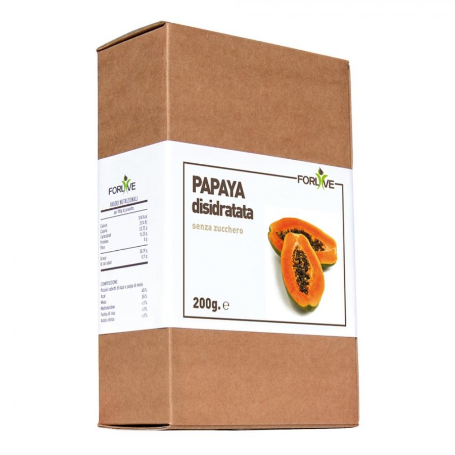 Forlive Papaya Disidratata 200g - Frutta Secca Naturale