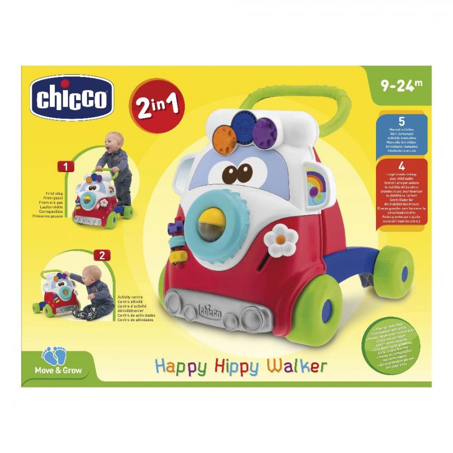 GIOCO PRIMI PASSI per bambini 9 mesi 1 anno giocattolo Chicco Happy Hippy  walker EUR 22,90 - PicClick IT