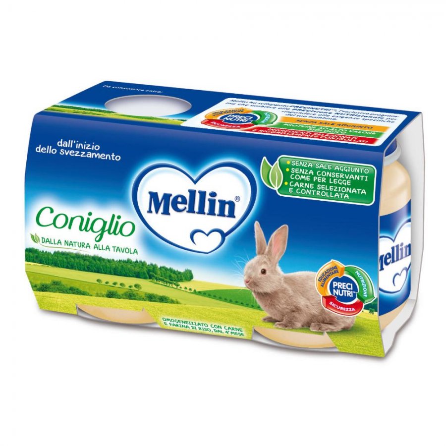 Mellin Omogenizzato Coniglio 2x120g