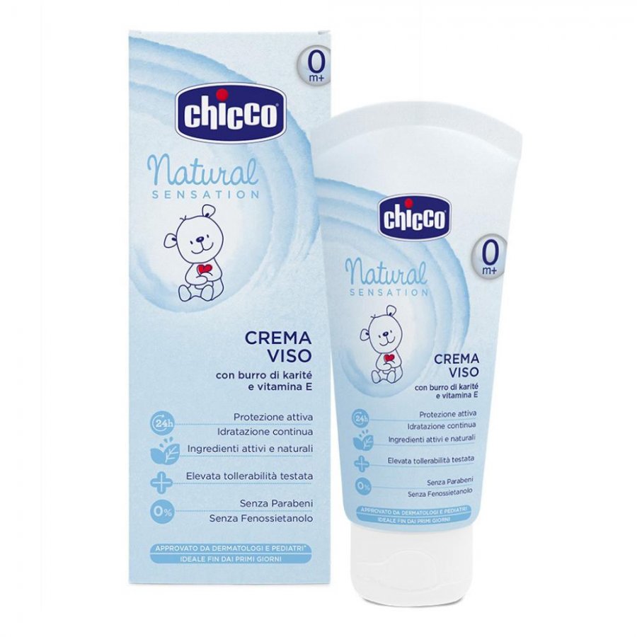 Chicco Natural Sensation Crema Viso 50ml - Nutriente e Protettiva per una Pelle Morbida e Setosa