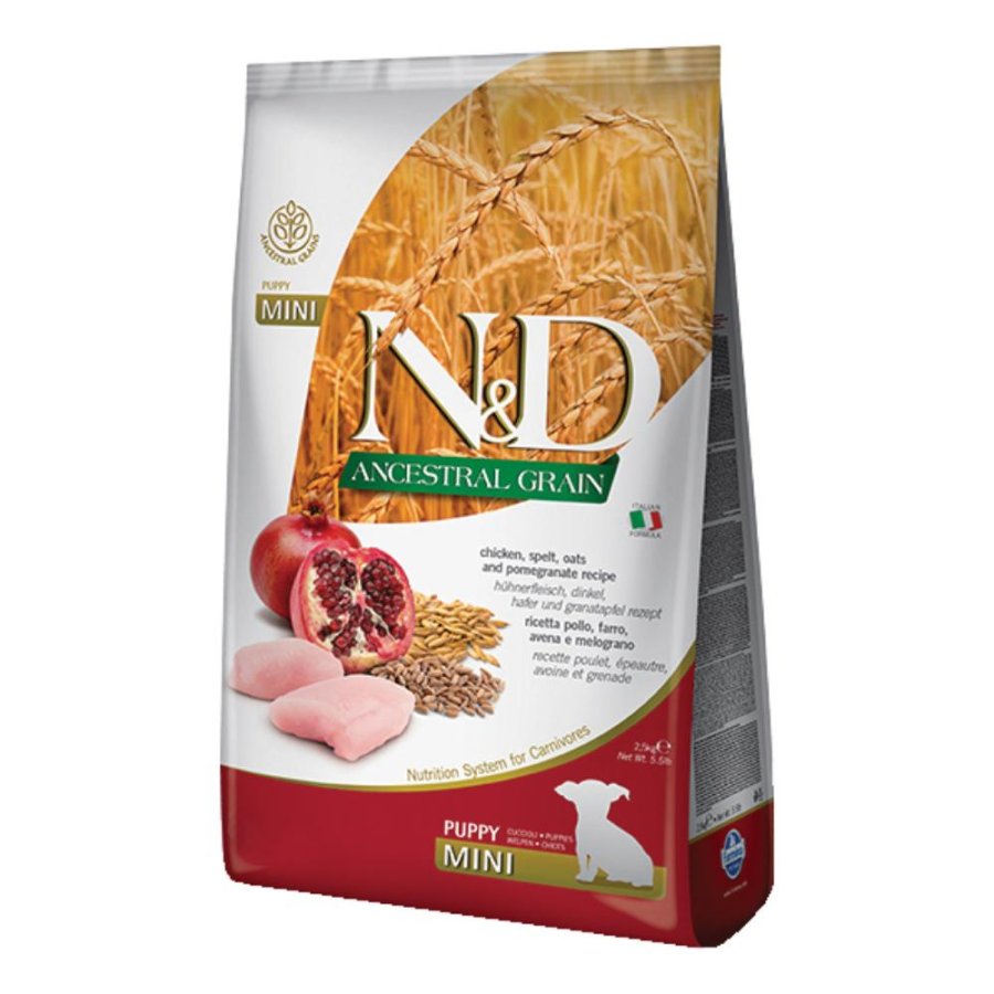 FARMINA N&D ANCESTRAL CANE MINI PUPPY POLLO MELOGRANO 800GR