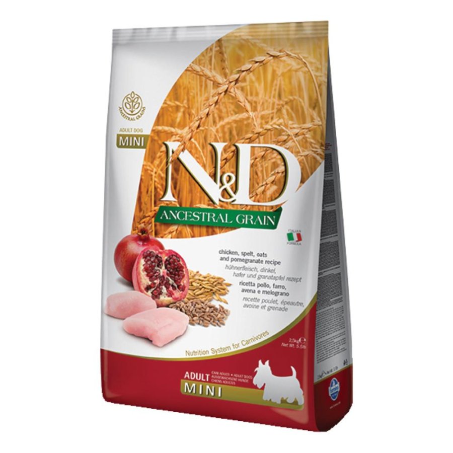 FARMINA N&D ANCESTRAL CANE MINI ADULT POLLO MELOGRANO 800GR