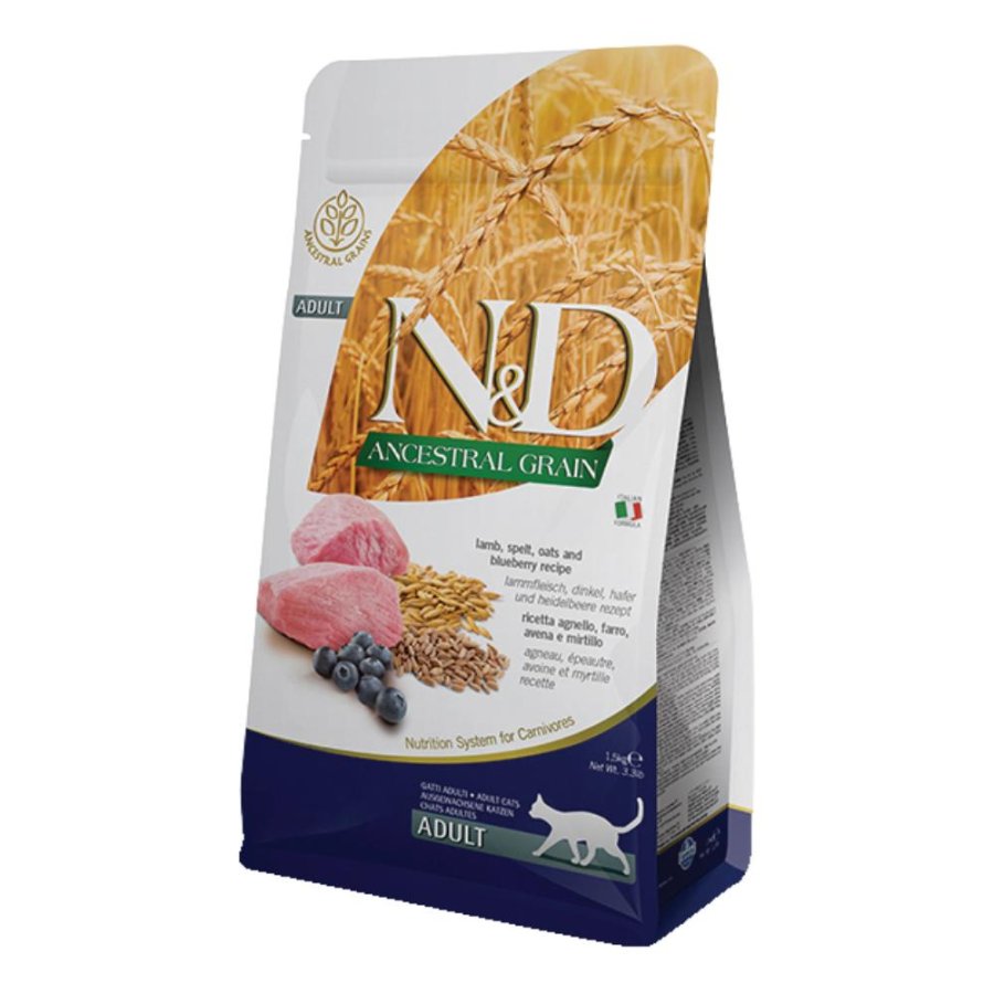 FARMINA N&D ANCESTRAL GATTO ADULT AGNELLO MIRTILLO 300GR