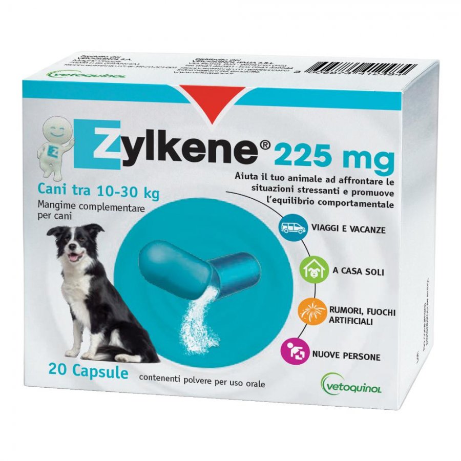Zylkene Cani 20 Capsule 225mg - Integratore per la Gestione dello Stress
