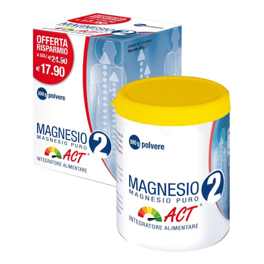 Magnesio 2 Act Puro - Integratore alimentare 300 g