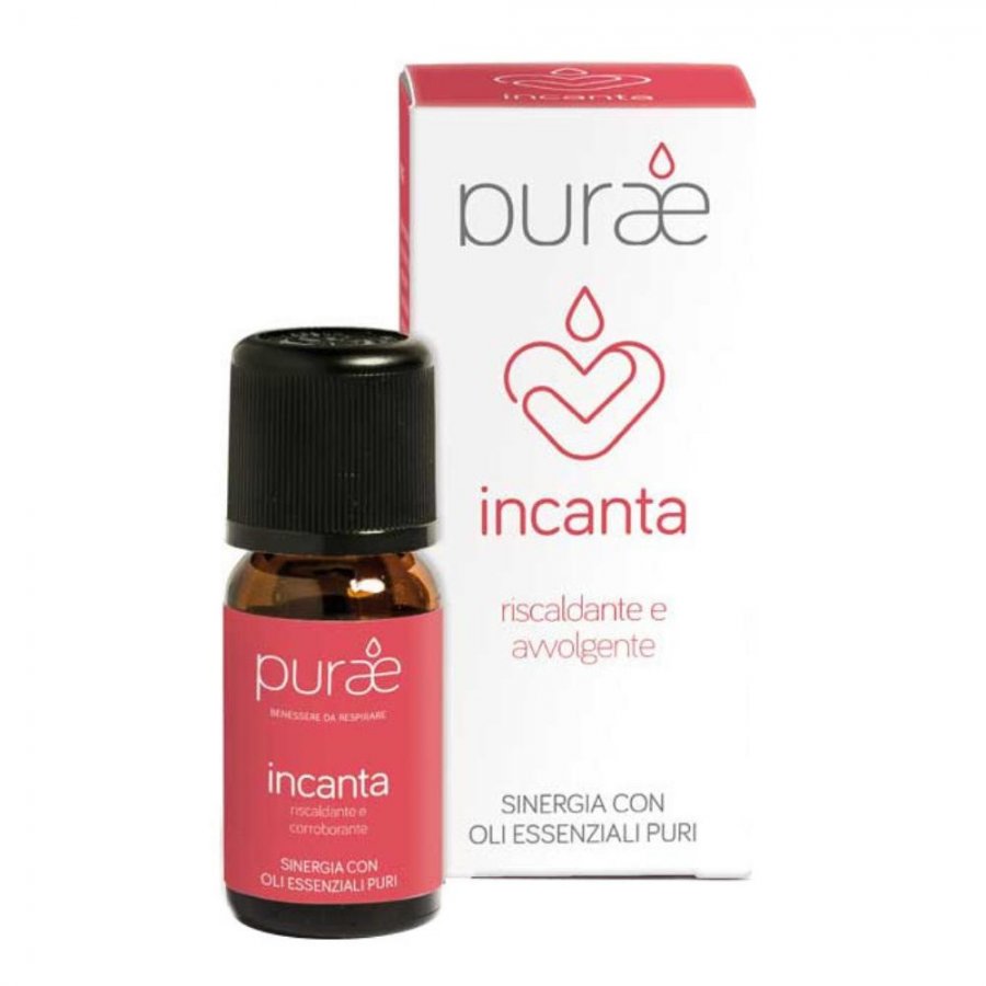 Purae Sinergia Oli Essenziali Incanta, 10ml, Olio Essenziale con Arancio e Cannella per Creare Atmosfere Rilassanti