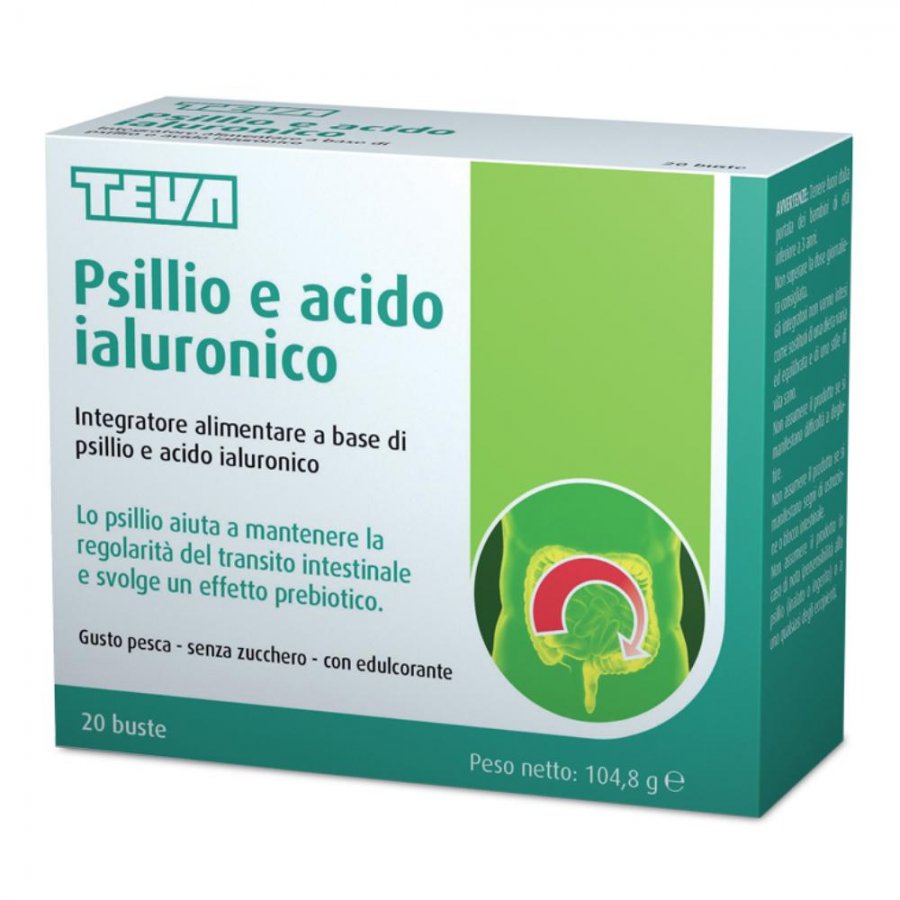 Psillio e acido ialuronico - 20 bustine 4 g