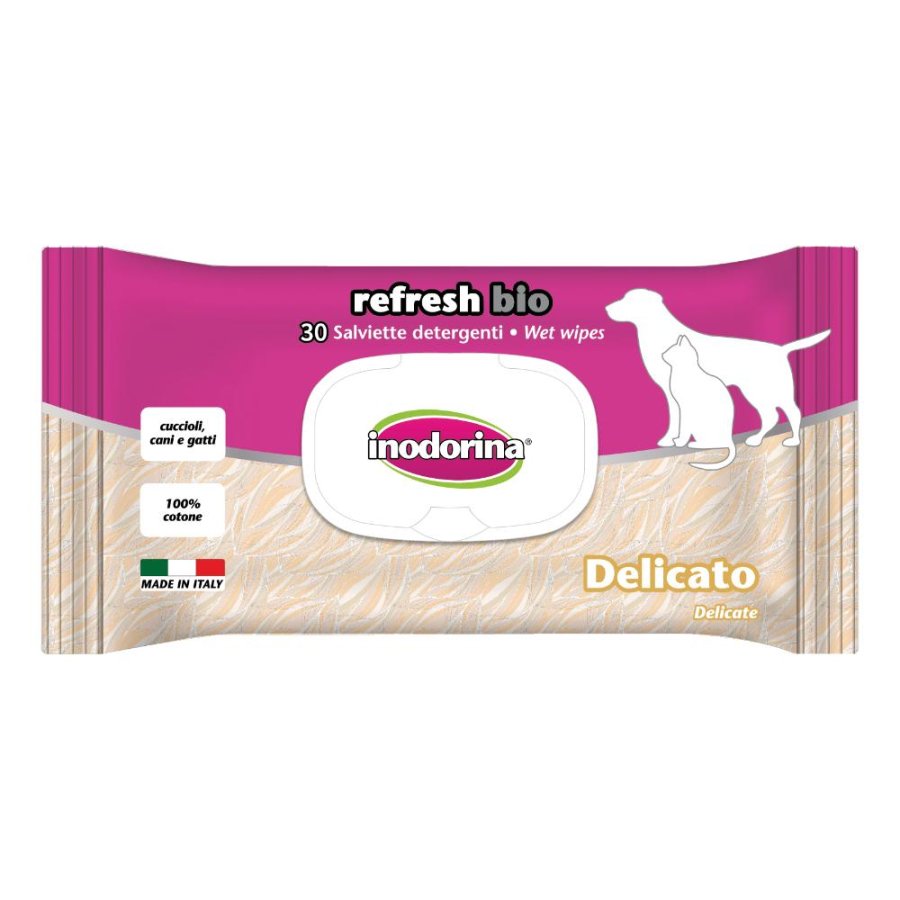 INODORINA SALVIETTE REFRESH BIO PROFUMO DELICATO 30PZ