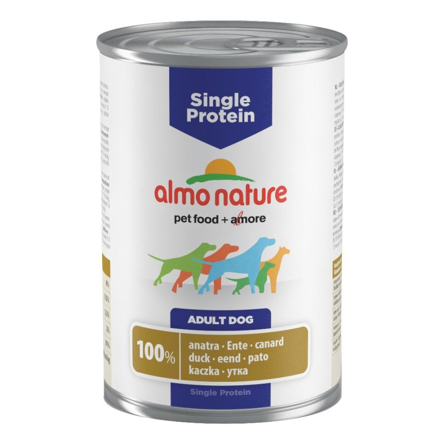 ALMO NATURE CANE MONOPROTEICO ADULT ANATRA 400GR (lattina)