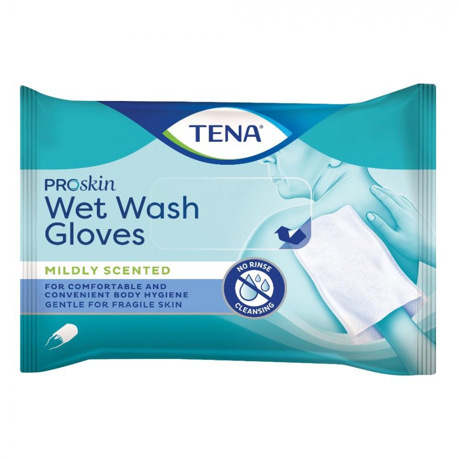 Tena Wet Wash Glove 8 pezzi - La Semplicità dell'Igiene Quotidiana