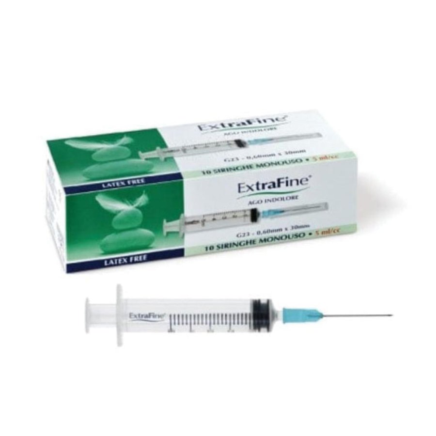 Siringa Extrafine 5ml G23 0.60x30mm 10 Pezzi - Siringa Extrafine