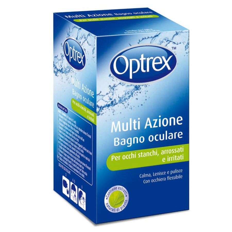 Optrex - Multi Azione Bagno Oculare 110ml - Sollievo Istantaneo per Occhi Stanchi e Irritati