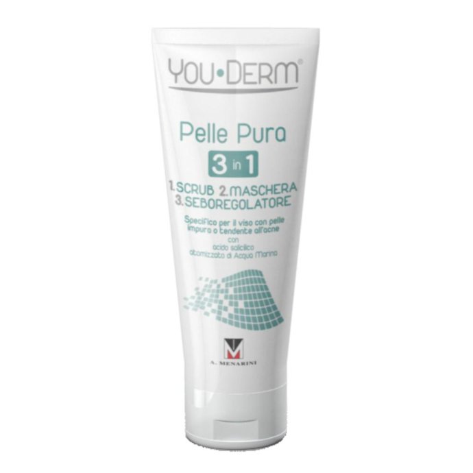YouDerm Pelle Pura 3 in 1 75ml - Scrub, Maschera e Seboregolatore per Pelli Impure YouDerm Pelle Pura 3 in 1 75ml - Scrub, Maschera e Seboregolatore per Pelli Impure