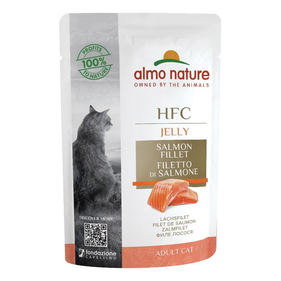 ALMO NATURE GATTO HFC JELLY ADULT SALMONE 55GR (bustina)